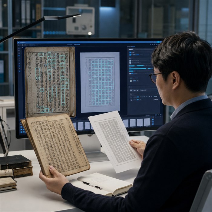 고문헌과 현대문서의 문자 영역을 분석하는 AI OCR 작업